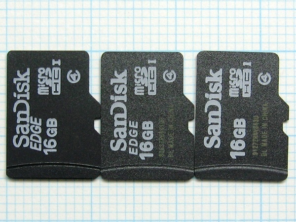 *SanDisk micro SDHC карта памяти 16GB 3 листов б/у * стоимость доставки 63 иен ~