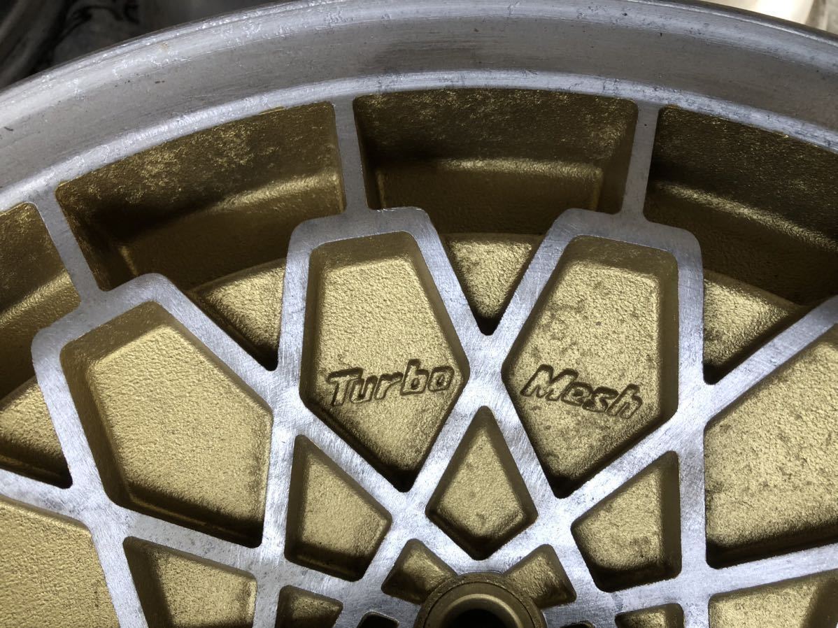 希少 旧車 ENKEI Turbo Mesh 14×6.5J 114.3 4H +10 アルミホイール 4本