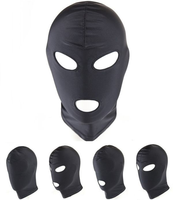  black head head gear mask SM eyes .. cap full face mask UV cut small fancy dress costume play clothes H0067 ③