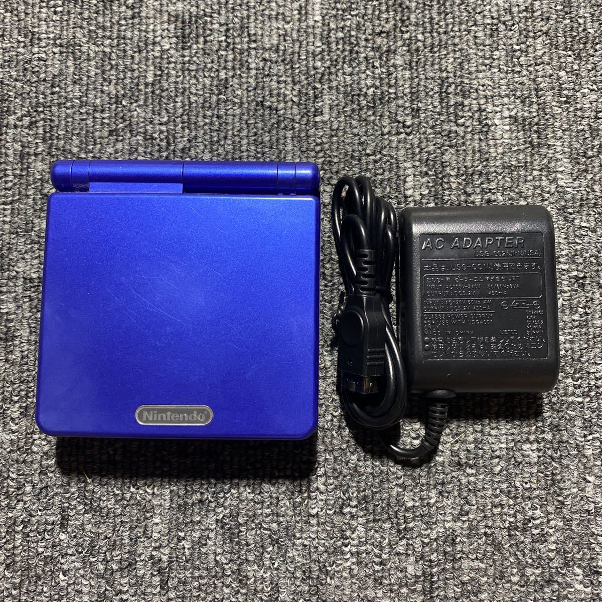 GBA ゲームボーイアドバンスSP アズライトブルー 充電器付き XJH10437168