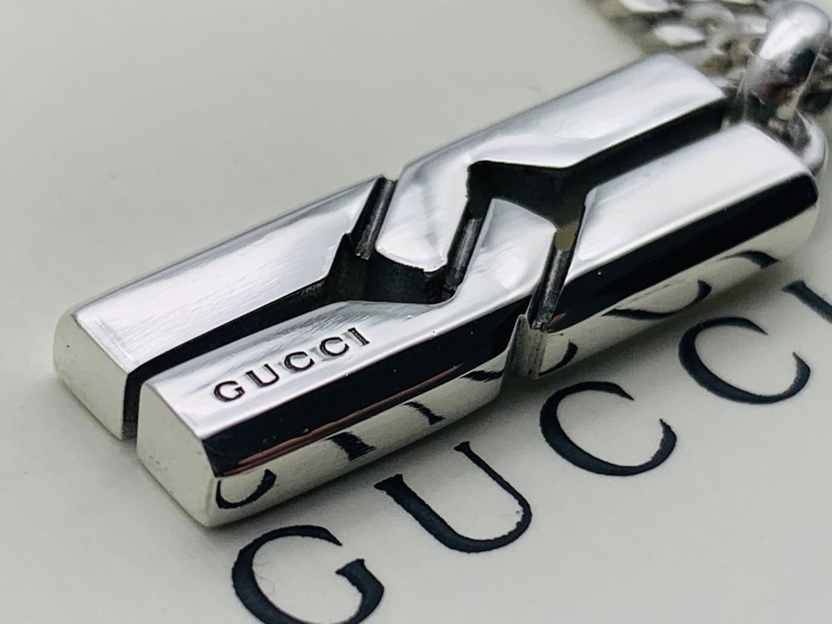 極美品 GUCCI ノット ネックレス 男女兼用 シルバー925|PayPayフリマ