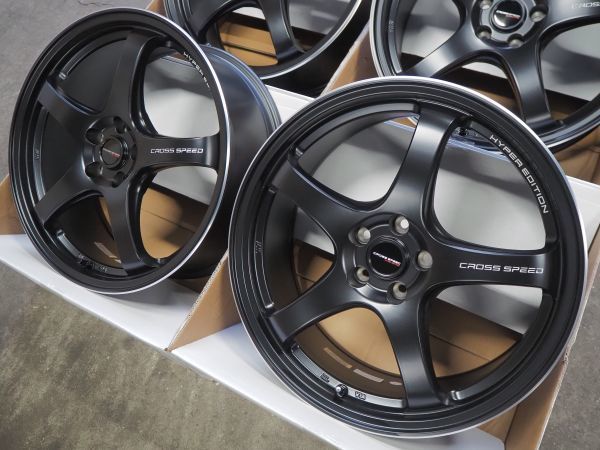 ★軽量★18inch 8.5J+45 5H100 新品 人気 クロススピードCR5 ホイール 1台分 タイヤset可能 COROLLASPORT CELICA PRIUS 86 BRZ IMPREZA BKの画像5