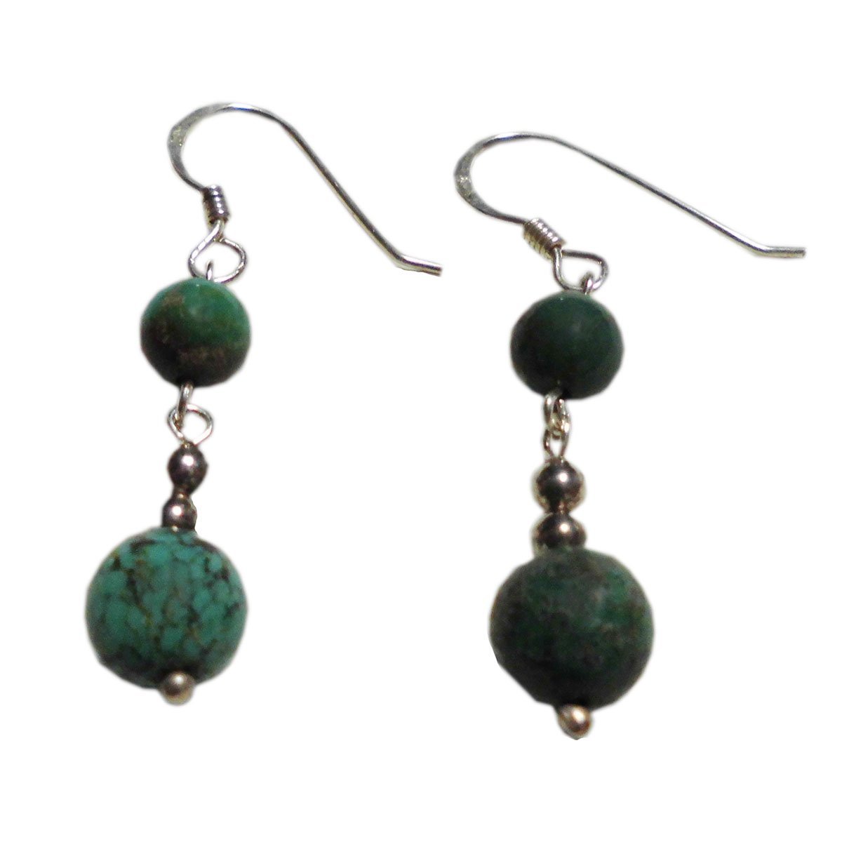 #* hand made accessory silver * earrings turquoise (HDP-4)