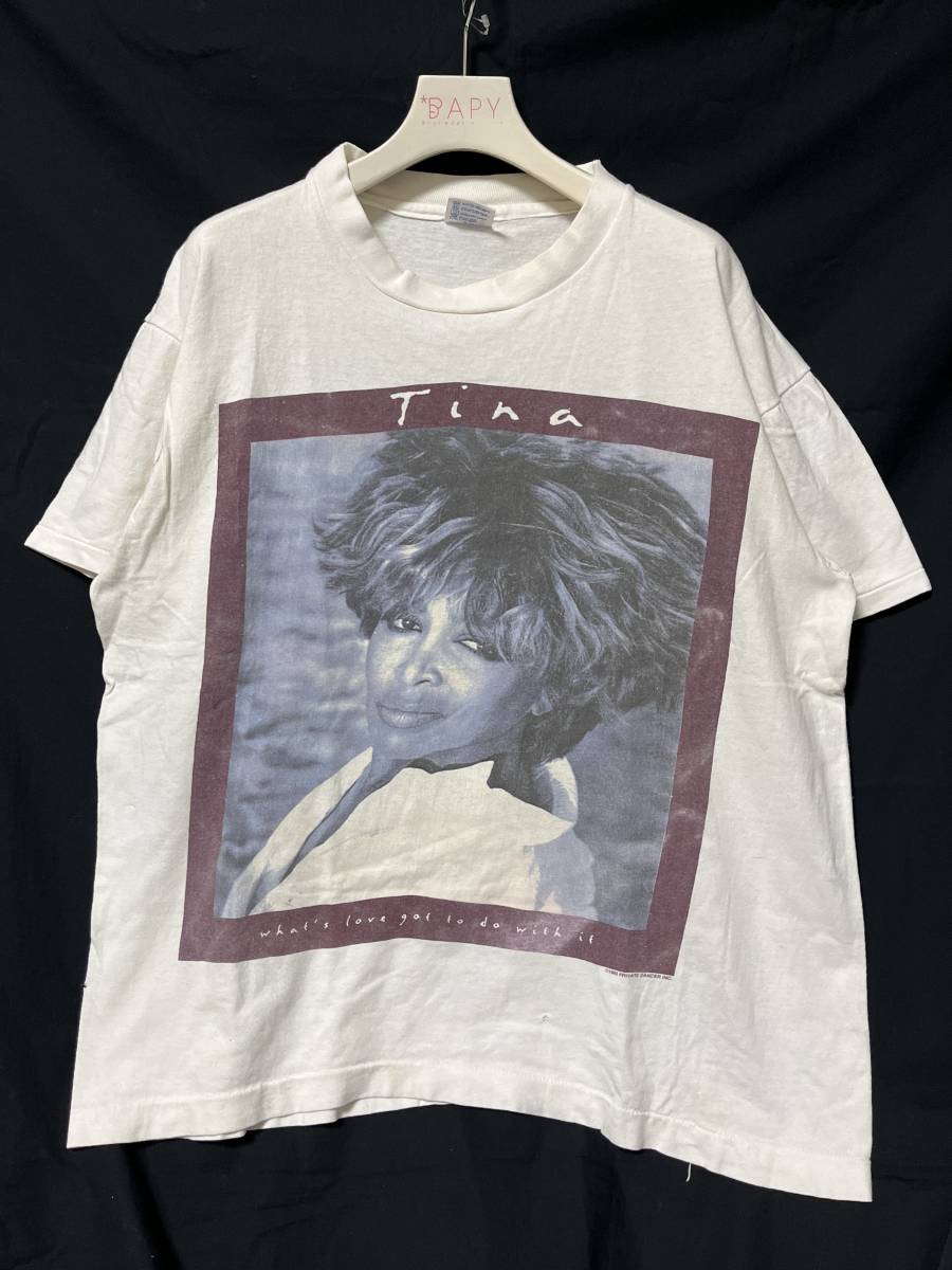1993 90s TINA TURNER WHAT'S LOVE ? TOUR 93 Tシャツ L (N-6-22)
