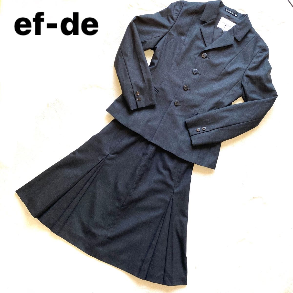 【ef-de】セットアップ スカートスーツ[２](M相当) /チャコールグレー/レディース/ママスーツ