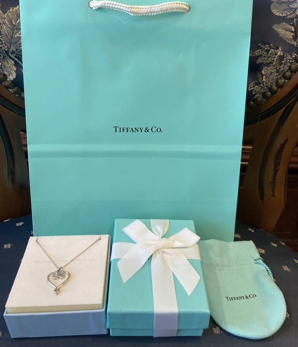 新品 未使用 正規品 ティファニー tiffany&co. ネックレス♪プレゼント 仕様♪ゴルドーニハート シルバー ティファニーアンドコー