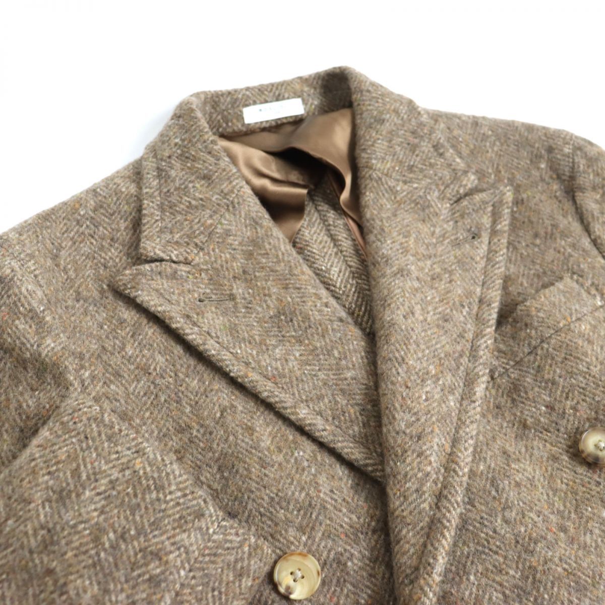 極美品◇BOGLIOLI ボリオリ バージンウール ダブルブレスト チェスター