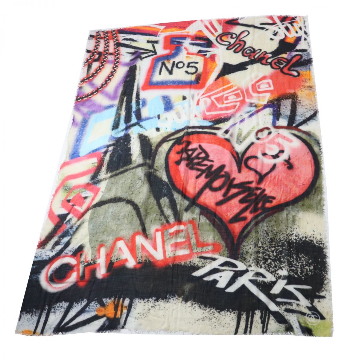 美品◎イタリア製 CHANEL シャネル 15P レディース カシミヤ100% 大判