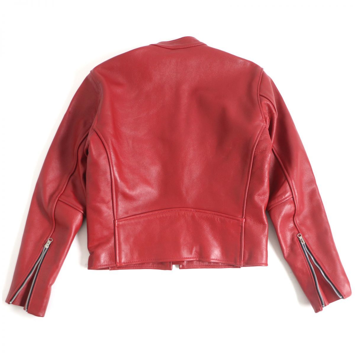 美品□VANSON/バンソン 裏地チェック柄 スタンドカラー ジップアップ