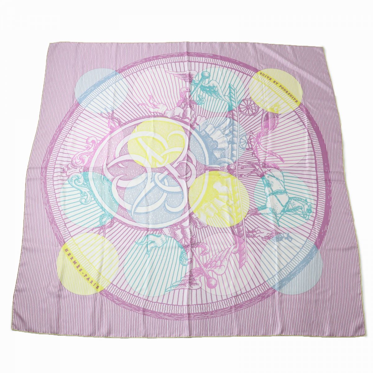 極美品☆HERMES エルメス カレ140 SUITE ET POURSUITE 追いかけっこ