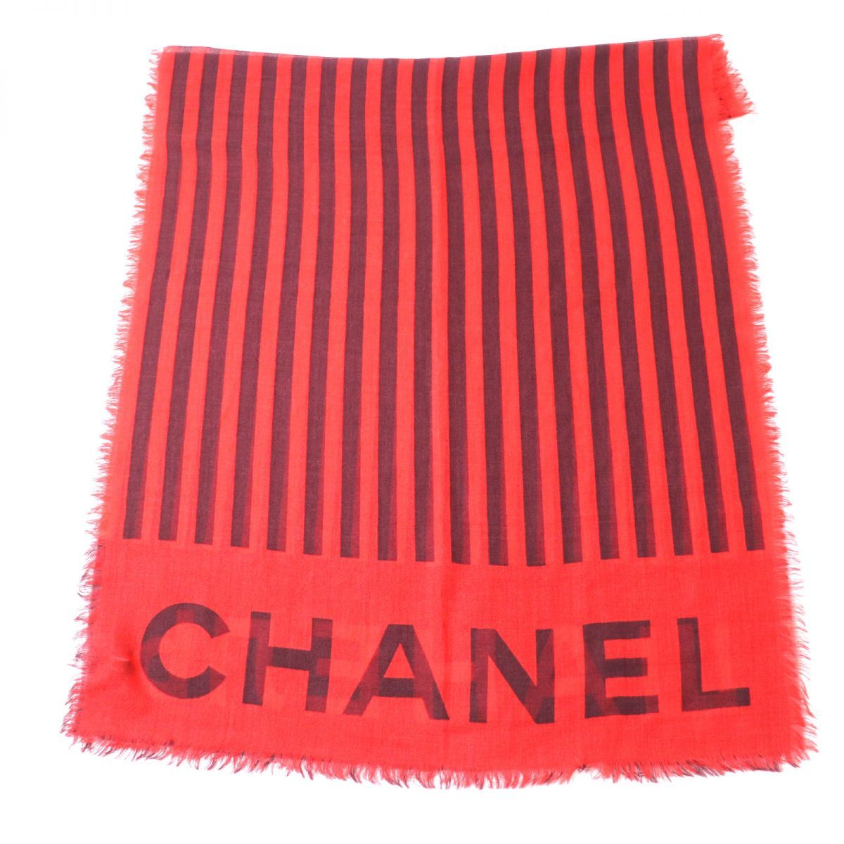 極美品☆CHANEL シャネル G19 2019年 ロゴ入り ストライプ フリンジ付