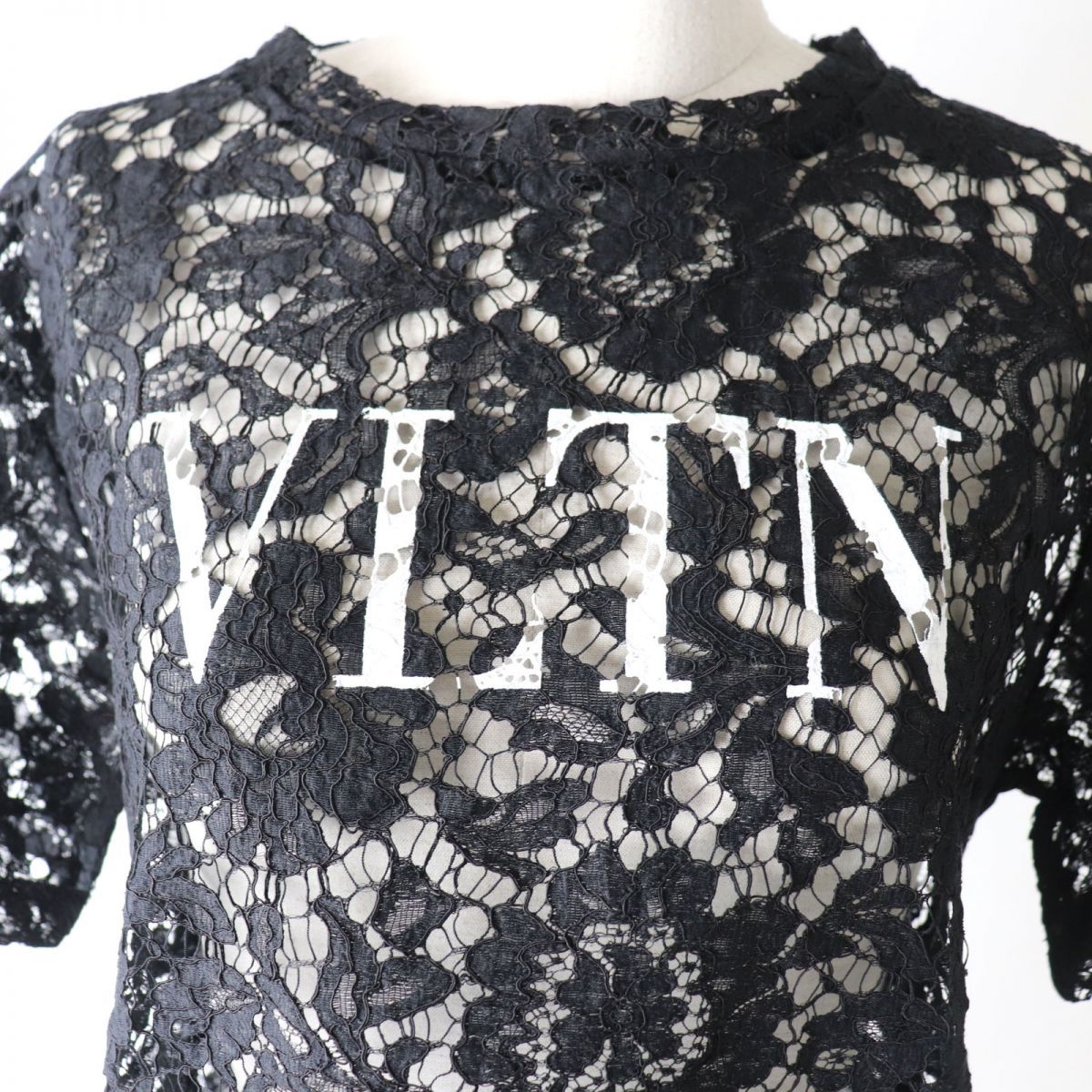 極美品☆正規品 VALENTINO ヴァレンティノ VB3MG10K649 ロゴ入り 裾