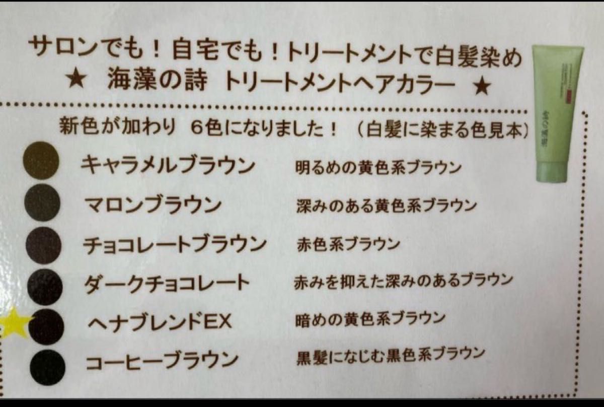 3枚めの画像ご確認 海藻の詩EXダークチョコレートヘナブレンド 3枚めの画像ご確認 海藻の詩EXダークチョコレートヘナブレンド