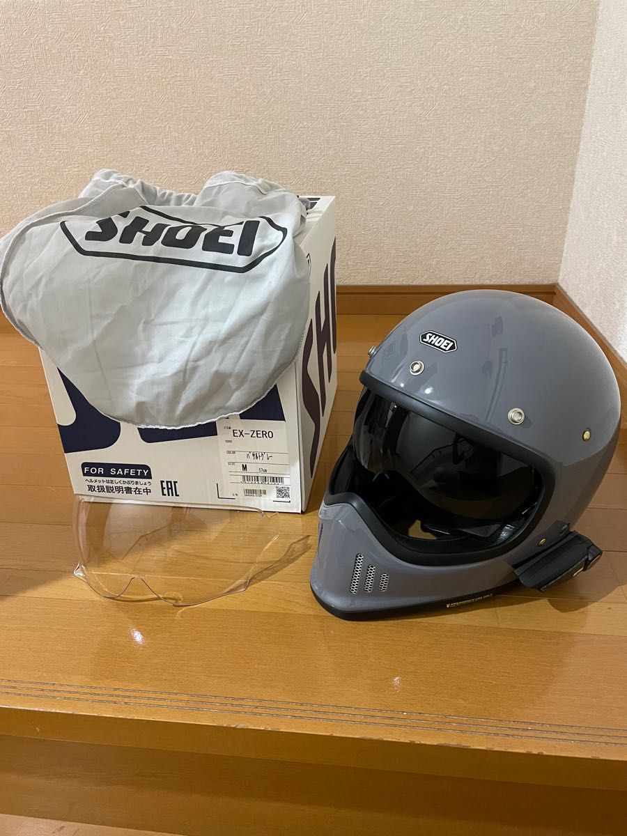 SHOEI EX-ZERO バサルトグレー Mサイズ 収納袋&ダークスモーク付 SHOEI EX-ZERO バサルトグレー Mサイズ CJ-3 ダークスモーク付