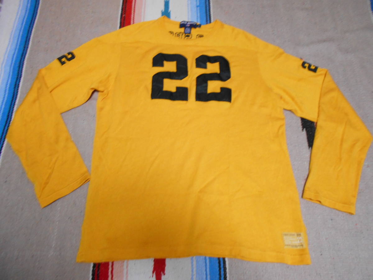 １９６０S POLO SPORT RALPH LAUREN AMERICAN FOOTBALL SHIRTS フットボールシャツ ナンバリング#22 ビンテージ アメフト アメカジ VINTAGE_画像1