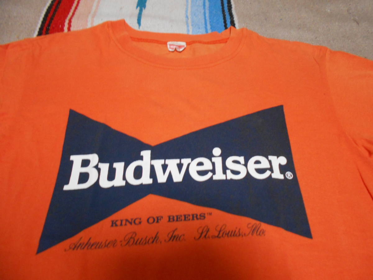 １９８０年代製 BUDWEISER BEER バドワイザー Tシャツ ビンテージ アメカジ インダストリアル 企業物 VINTAGE HOTROD BIKER SKATEBOARD BMX_画像2