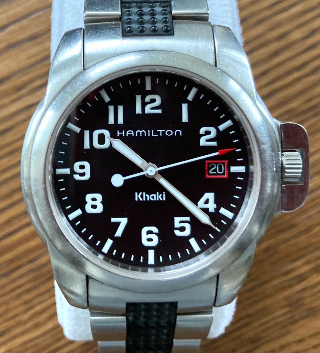 HAMILTON ハミルトン Khaki カーキ 6309 デイトクォーツ 純正ブレス 美品