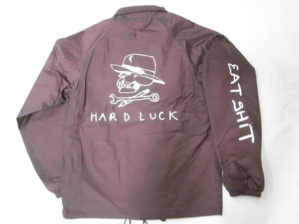 JB即決 JONNY BEE ジョニービー別注！ HARDLUCK ハードラック 限定EATSHITスリーブ コーチジャケット バーガンディー XL 新品Mark Gonzales_画像1