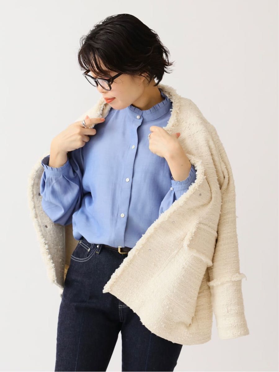 IENA フリルカラーブラウス パールボタン|Yahoo!フリマ(旧 IENA フリルカラーブラウス パールボタン|Yahoo!フリマ(旧