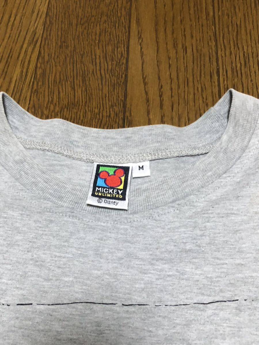 【ディズニー】ミッキーマウス Tシャツ Mサイズ グレーの画像5