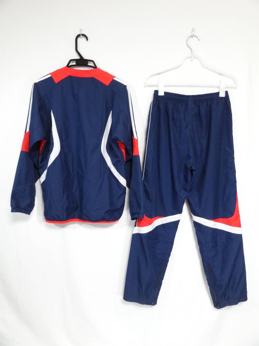  Adidas adidas lining mesh pi stereo jacket pants wear setup top and bottom Junior 160cm postage 510~ navy navy blue 