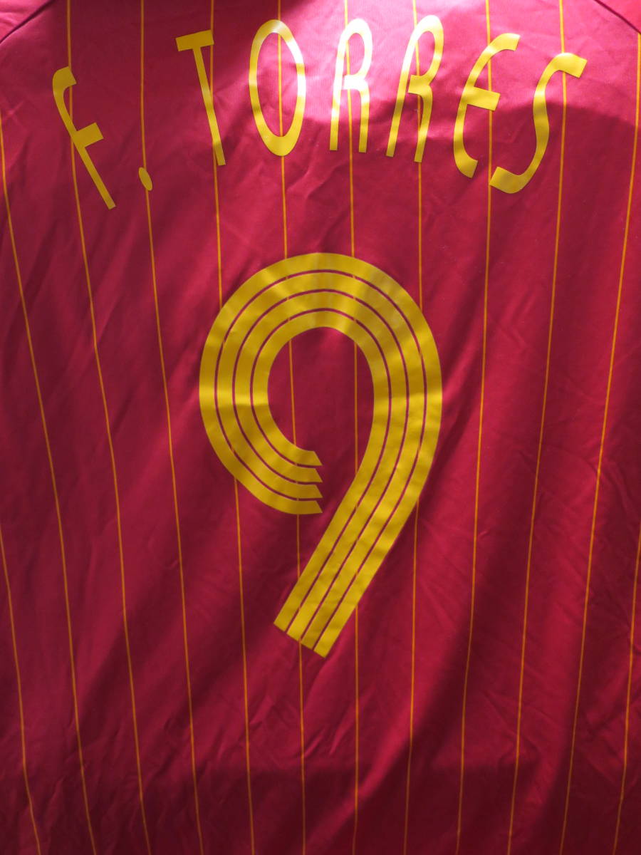 スペイン 代表 #9 フェルナンド・トーレス 2006 ホーム ユニフォーム アディダス ADIDAS Spain サッカー シャツの画像8