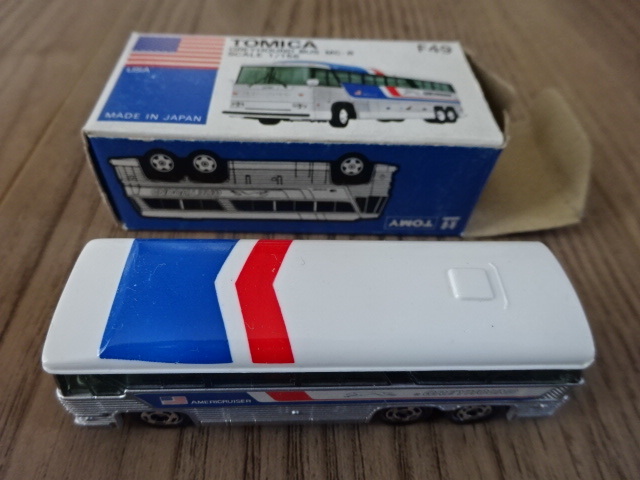 トミカ F49 グレイハウンド バス MC-8 1/156 ミニカー ミニチュアカー TOMICA Greyhound BUS AMERICRUISER Miniature Toy Car