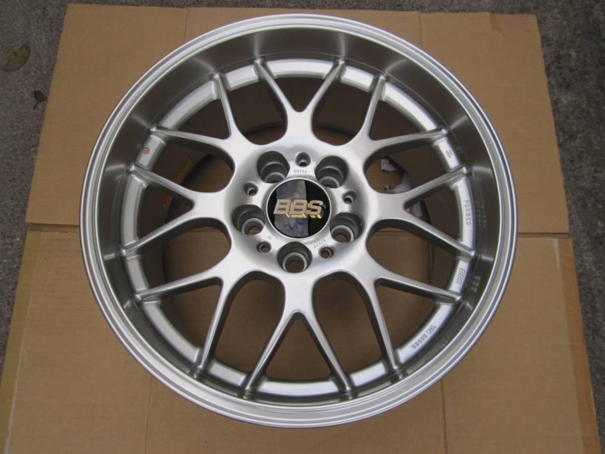 ☆BBS RG-R RG743 ダイヤモンドシルバー BNR32 BCNR33 BNR34 GT-R等 未使用品　1本☆_表面全体