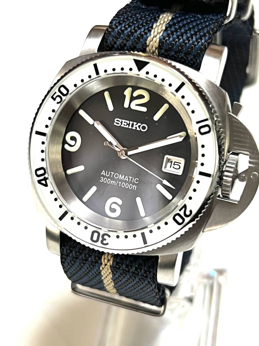 SEIKOMOD /カスタム NH35搭載 PANERAIオマージュ 発光ベゼルインサート仕様 希少ケース /40.5mm/ 極美品 SA18-0業務用角蒸器専用ガス台 42cm用 12・13A 62-6439-68