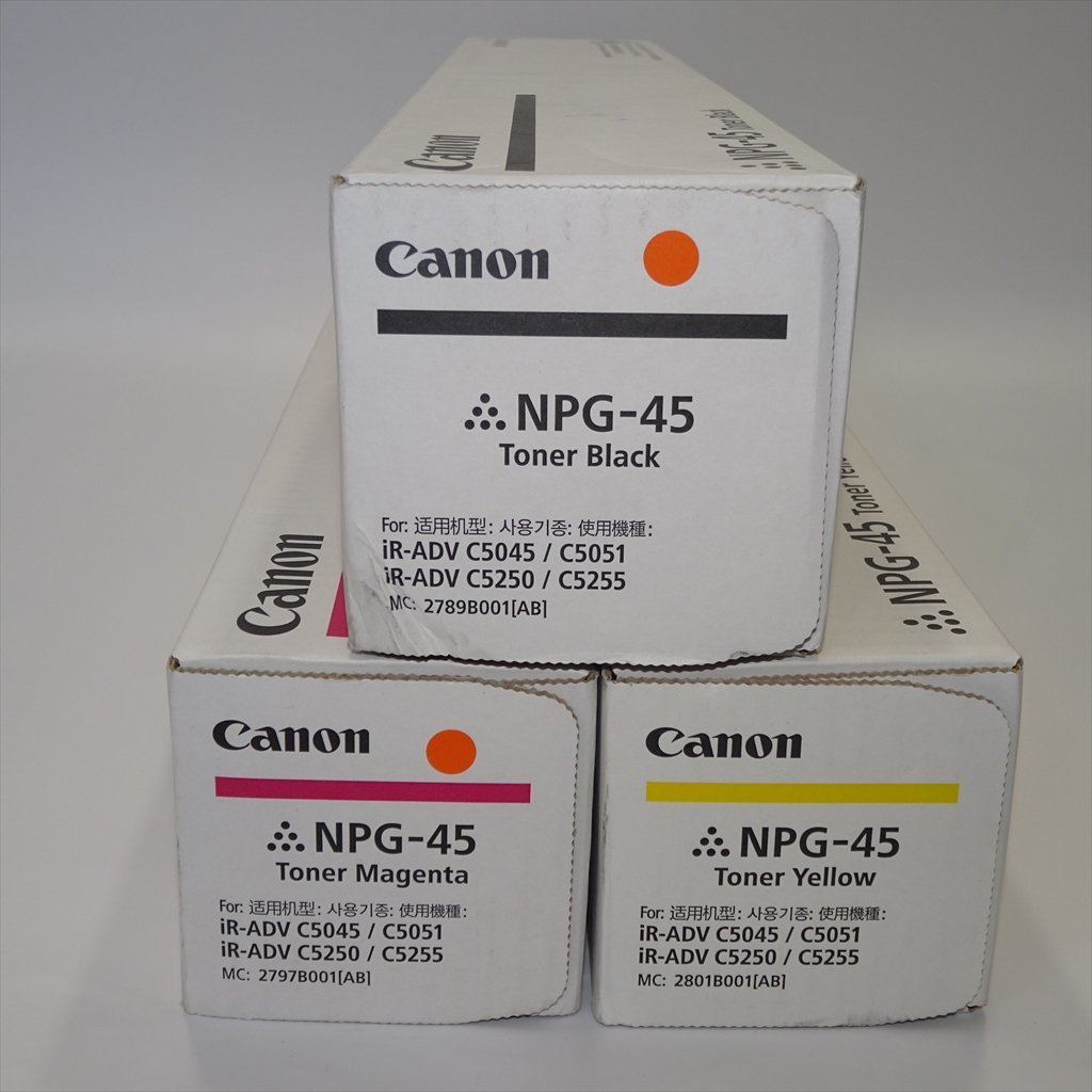 ヤフオク! - 3色セット CANON キャノン 純正 トナー NPG-4...