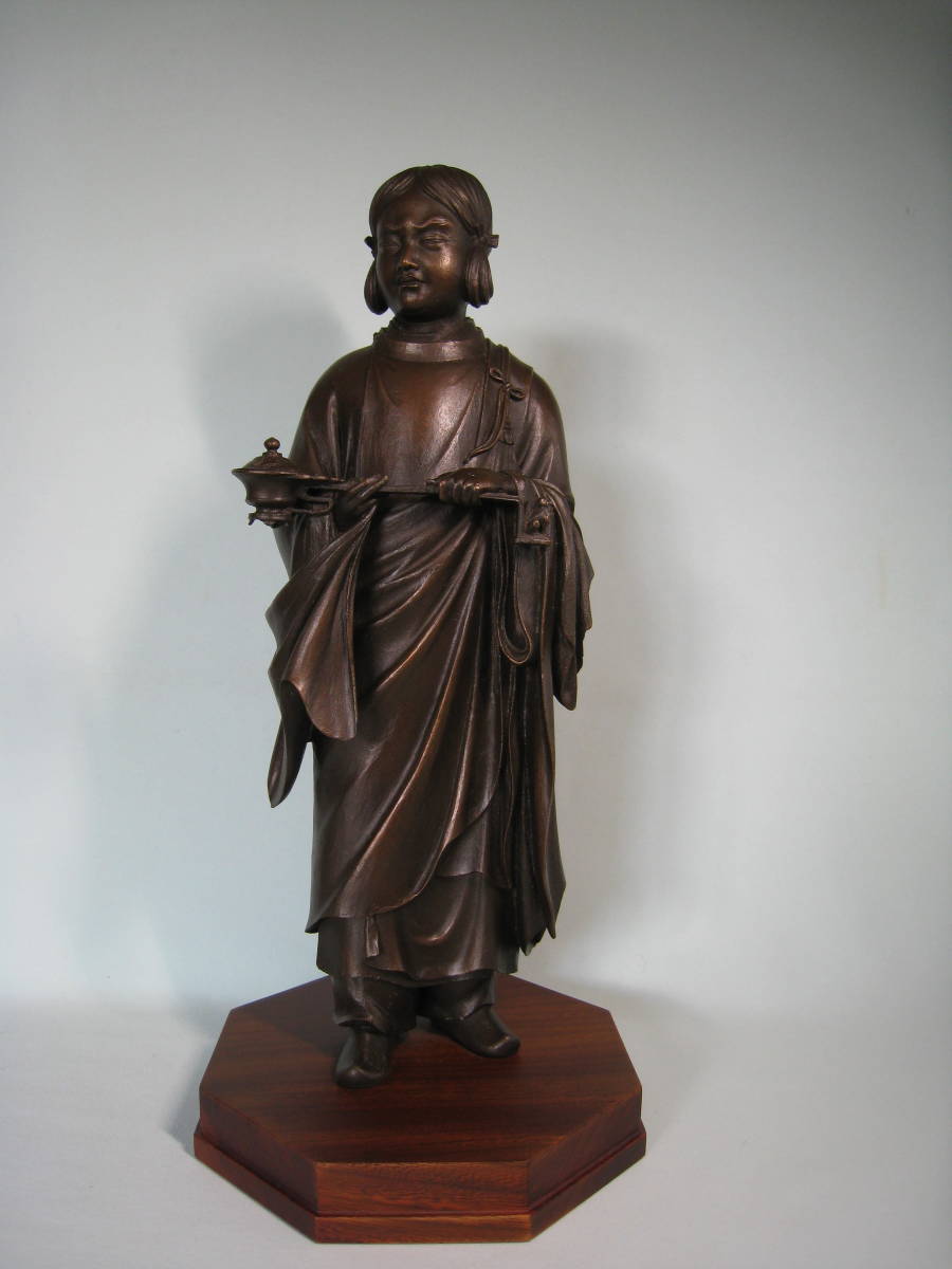 新商品 聖徳太子像十六歳孝養像 ブロンズ像 vakancja.pl