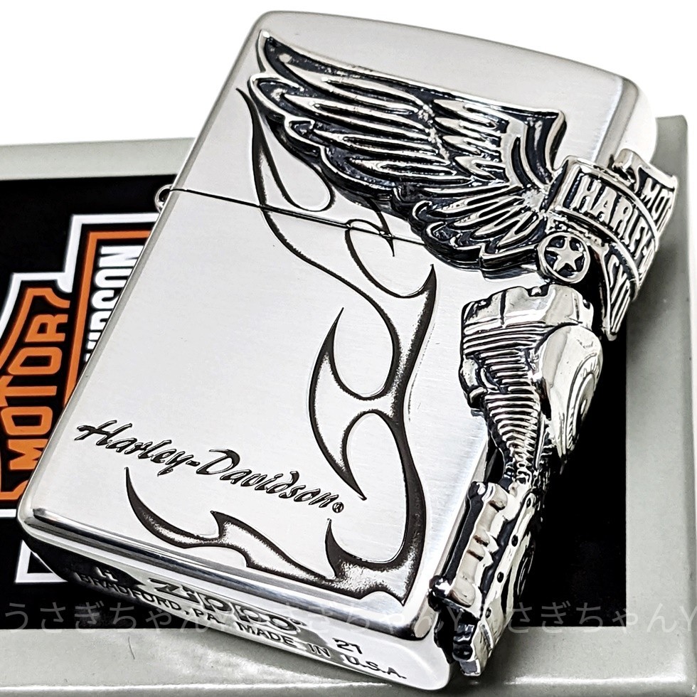 zippo☆日本限定:HARLEY-DAVIDSON☆3面SSメタル☆ ライター-