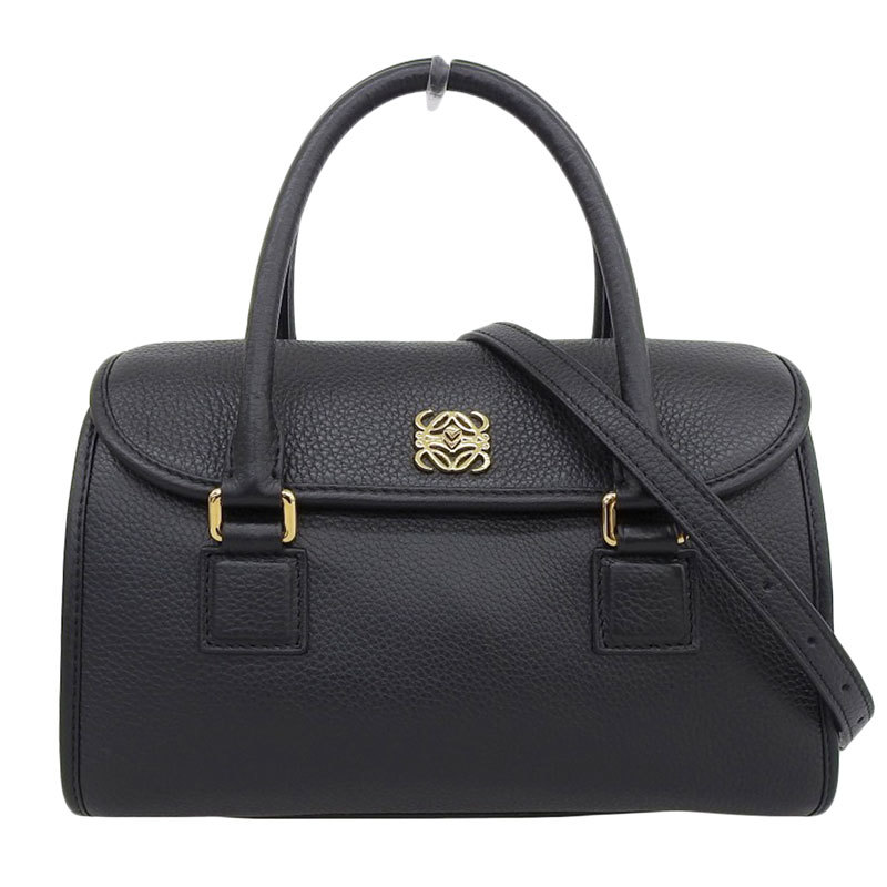 【半額】 2WAYバッグ アラモ28 LOEWE ロエベ ハンドバッグ OB1372 新入荷 中古 329.84.D80 ブラック レザー ハンドバッグ 【半額】 2WAYバッグ アラモ28 LOEWE ロエベ ハンドバッグ OB1372 新入荷 中古 329.84.D80 ブラック レザー ハンドバッグ