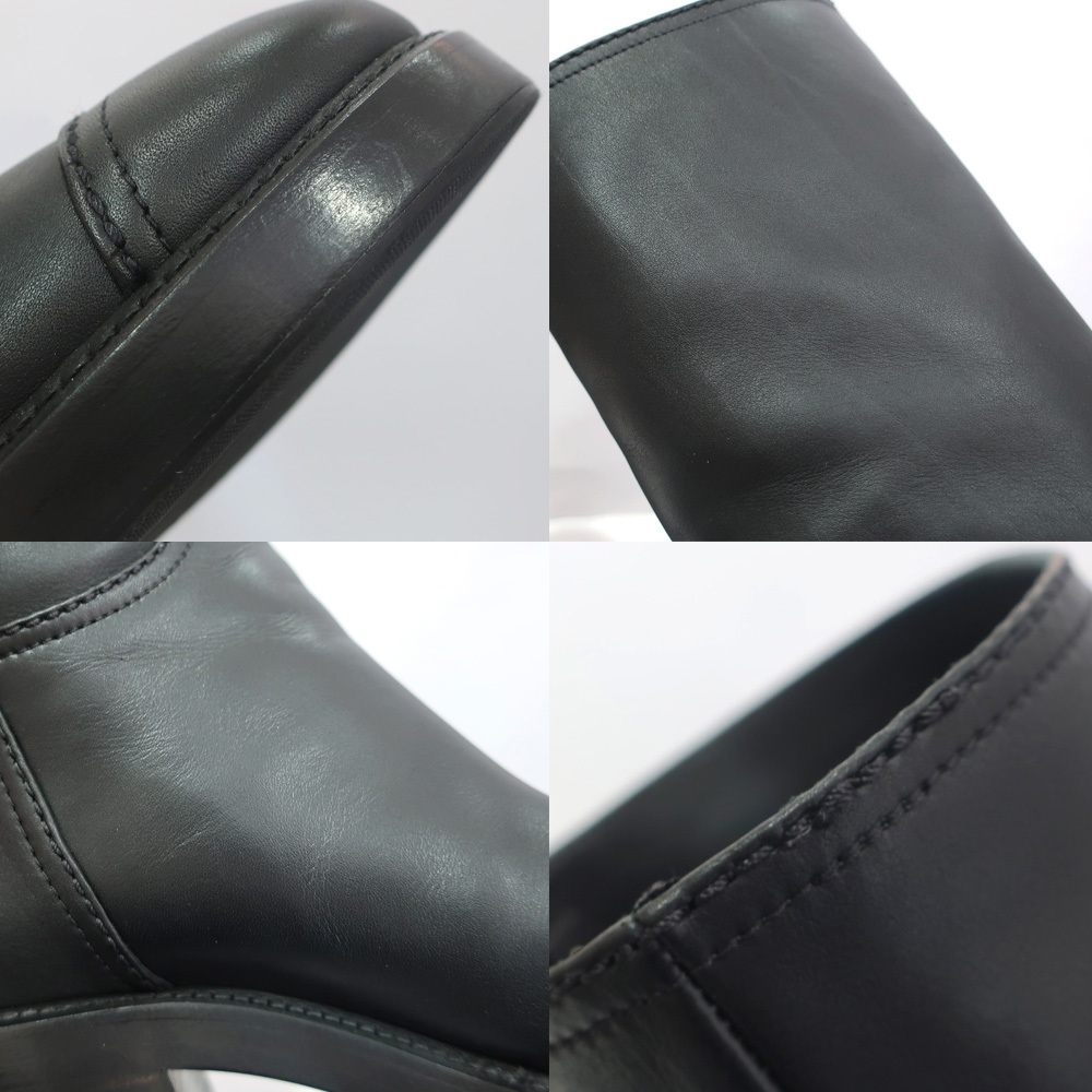 【栄】シャネル CHANEL 靴 HIGH BOOTS ブーツ 22K G39614 X56793 ココマーク 38C レザー 黒色 女性 ファッション 箱_画像6