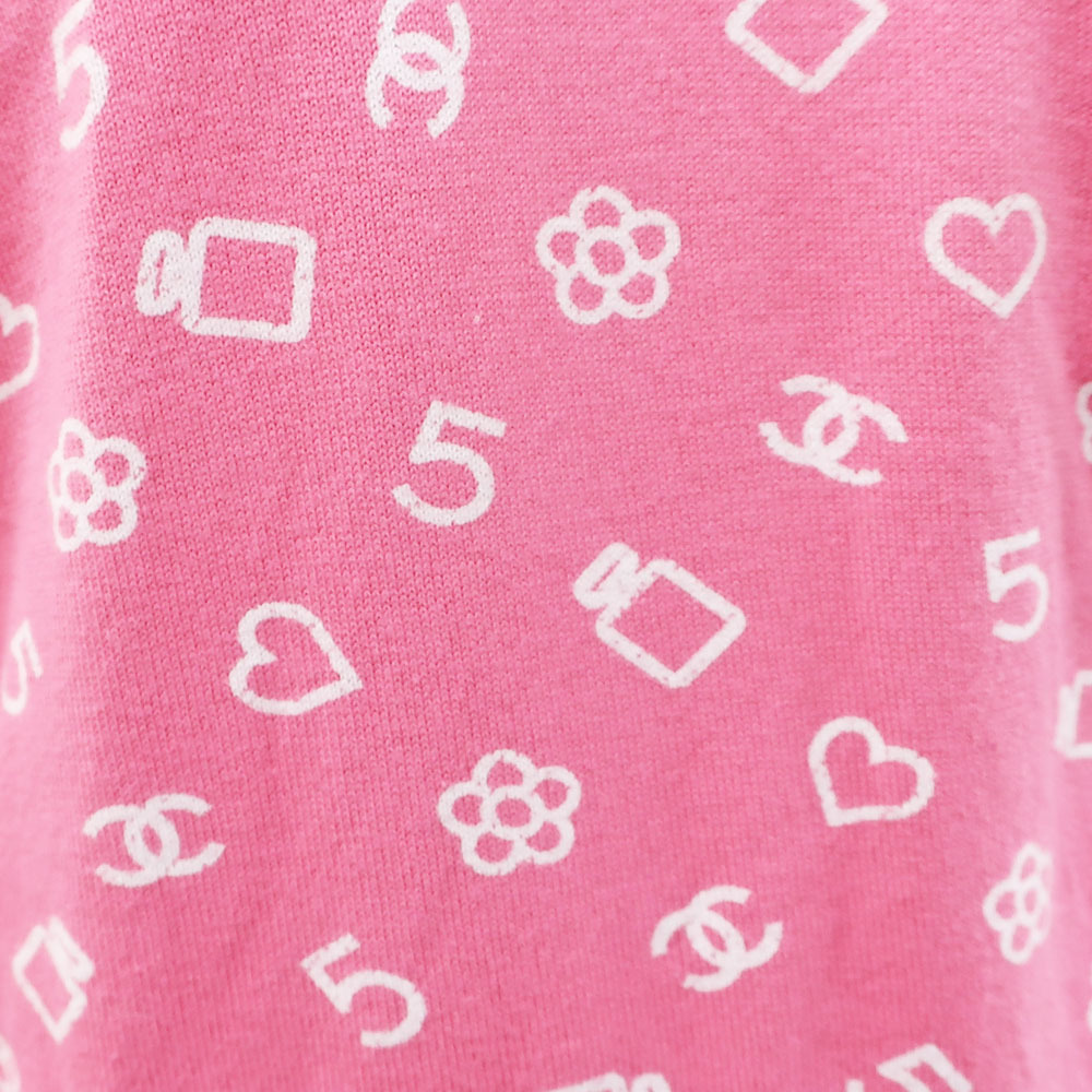 【栄】シャネル ニット プルオーバー サイズ34 XS 5号 ピンク ホワイト アパレル 衣料品 女 レディース