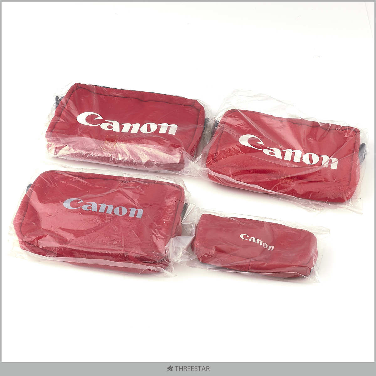 当社の CANON PROFESSIONAL 赤/白 紅白 ポーチ バッグ 4個セット ウェストポーチ プロ用 【C12】 その他