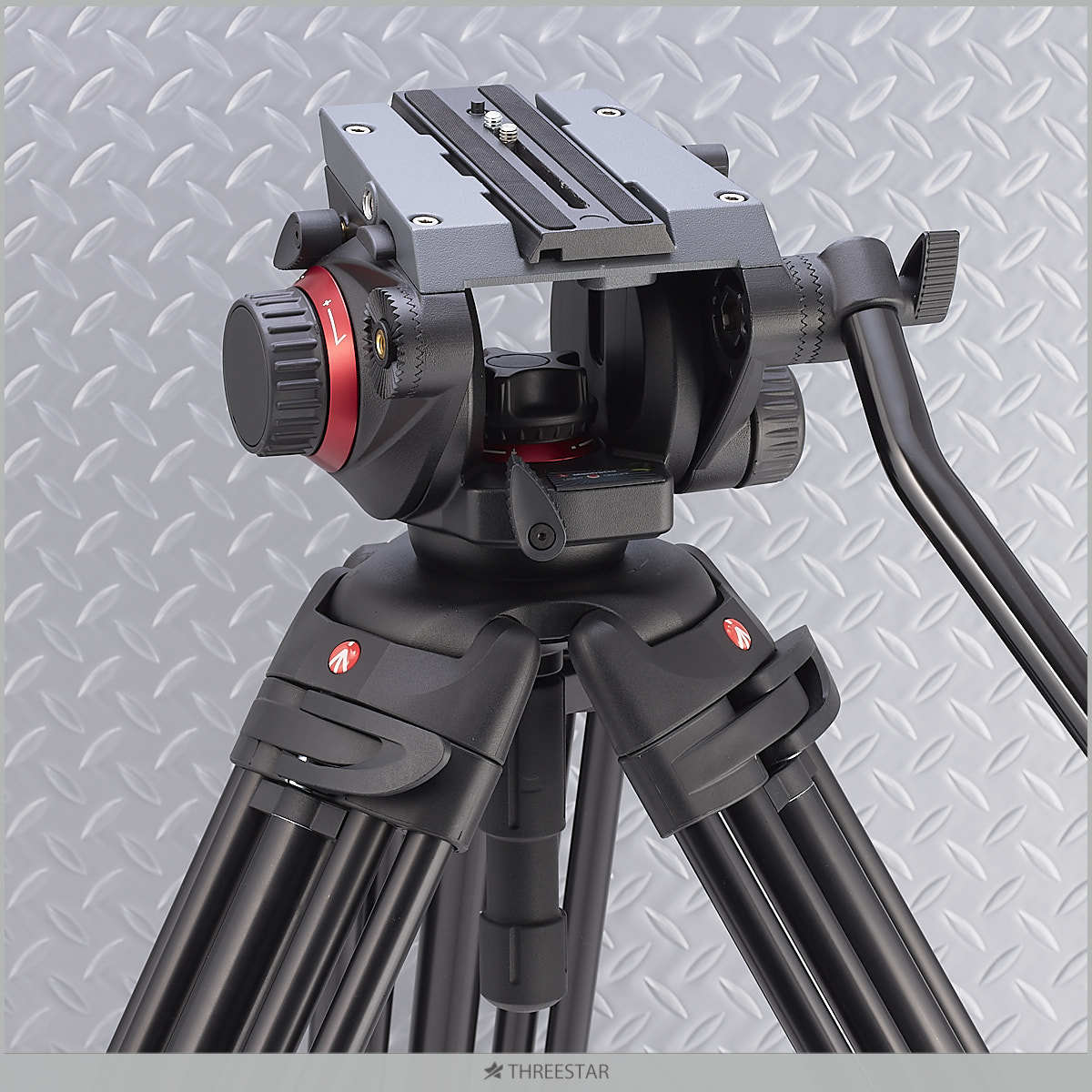 Manfrotto マンフロット 546B/504HD ビデオ用 三脚 雲台 セット 美品で