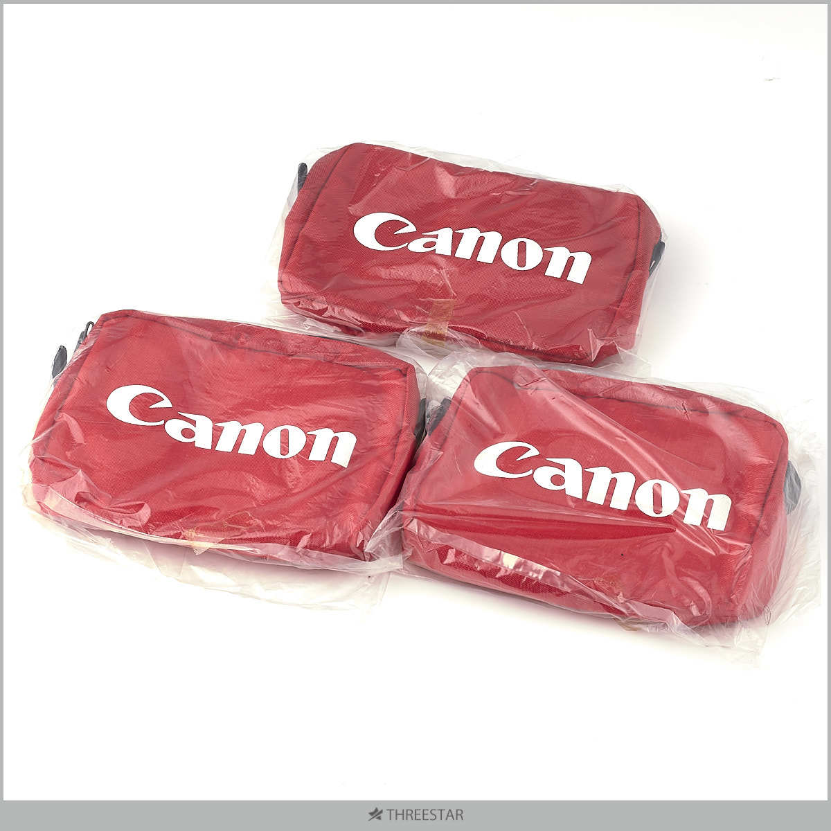 CANON PROFESSIONAL 赤/白 紅白 ポーチ バッグ 3個セット ウェストポーチ プロ用 【C11】_画像1