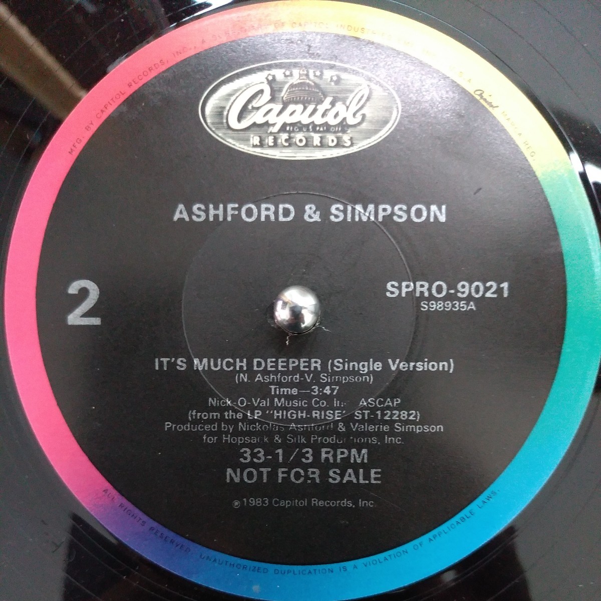 12inch US盤/ASHFORD & SIMPSON IT’S MUCH DEEPER_画像3