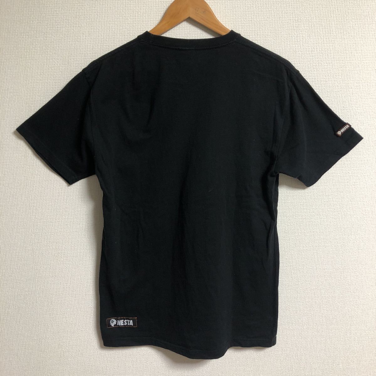 【古着】NESTA ブランド　半袖Tシャツ　ブラック　mサイズ_画像6