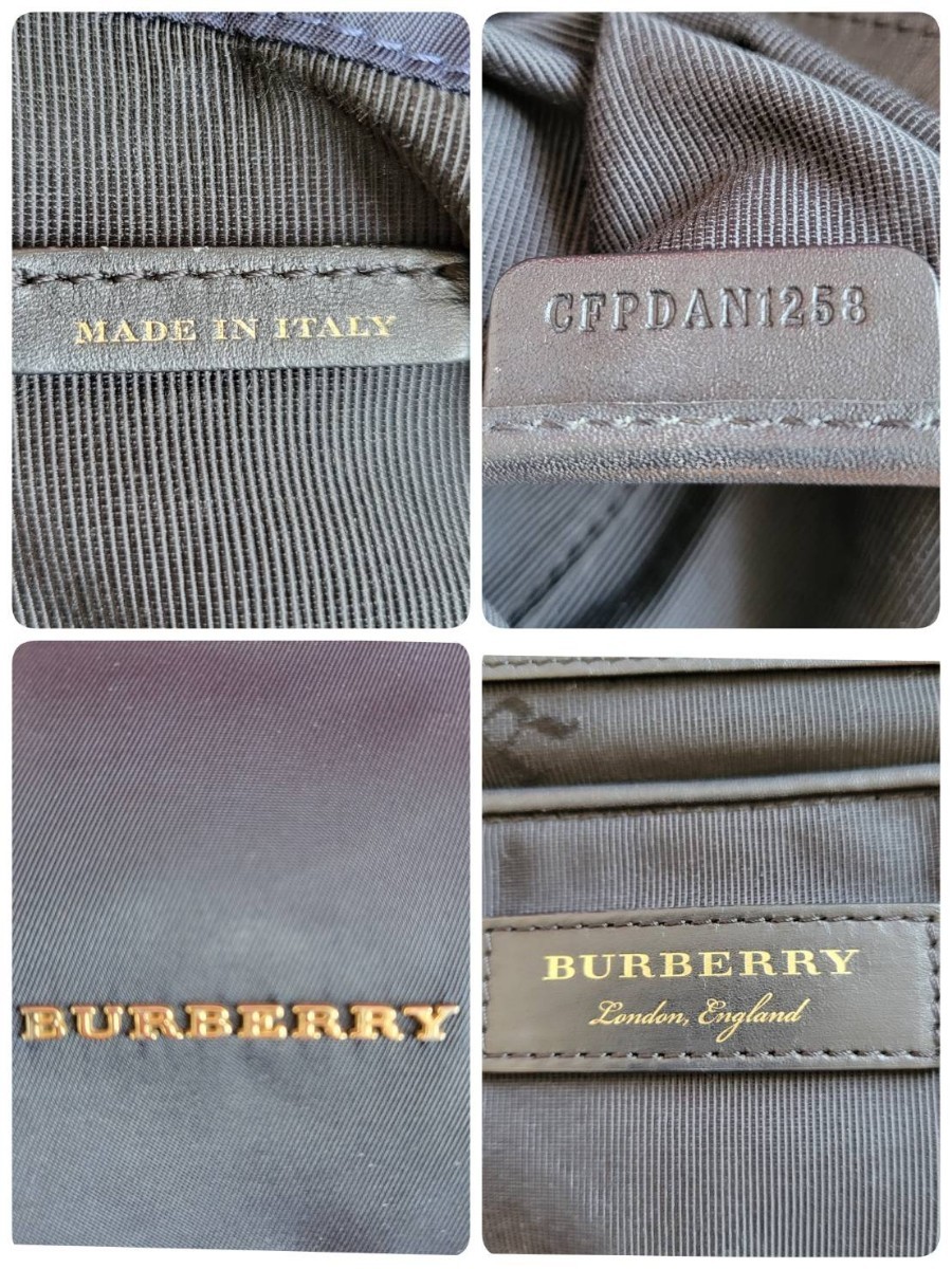 美品】BURBERRY バーバリー ナイロン ゴールド チェーン リュック