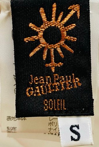 極美品 Jean Paul Gaultier ジャンポールゴルチエ トップス チュニック ワンピース フレンチスリーブ パワーネット sizeS ボーダー 柄 模様_画像6