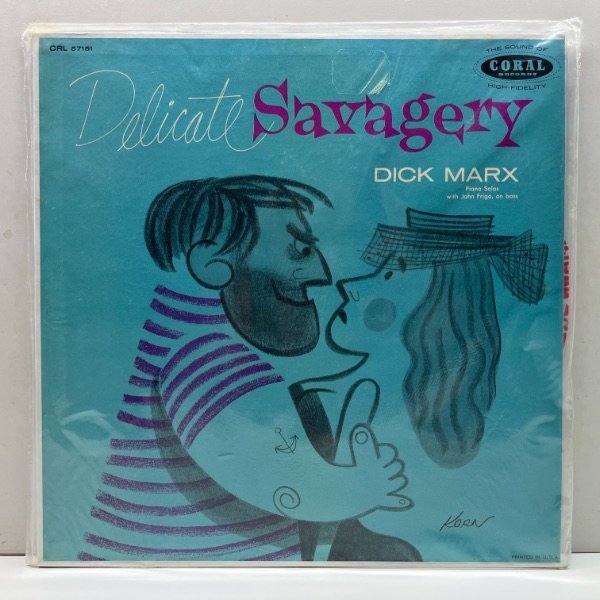 激レア【シールド未開封】USオリジナル DICK MARX, JOHN FRIGO Delicate Savagery ('57 Coral) あのMARLENE CORDの伴奏者です マイナー盤_画像1