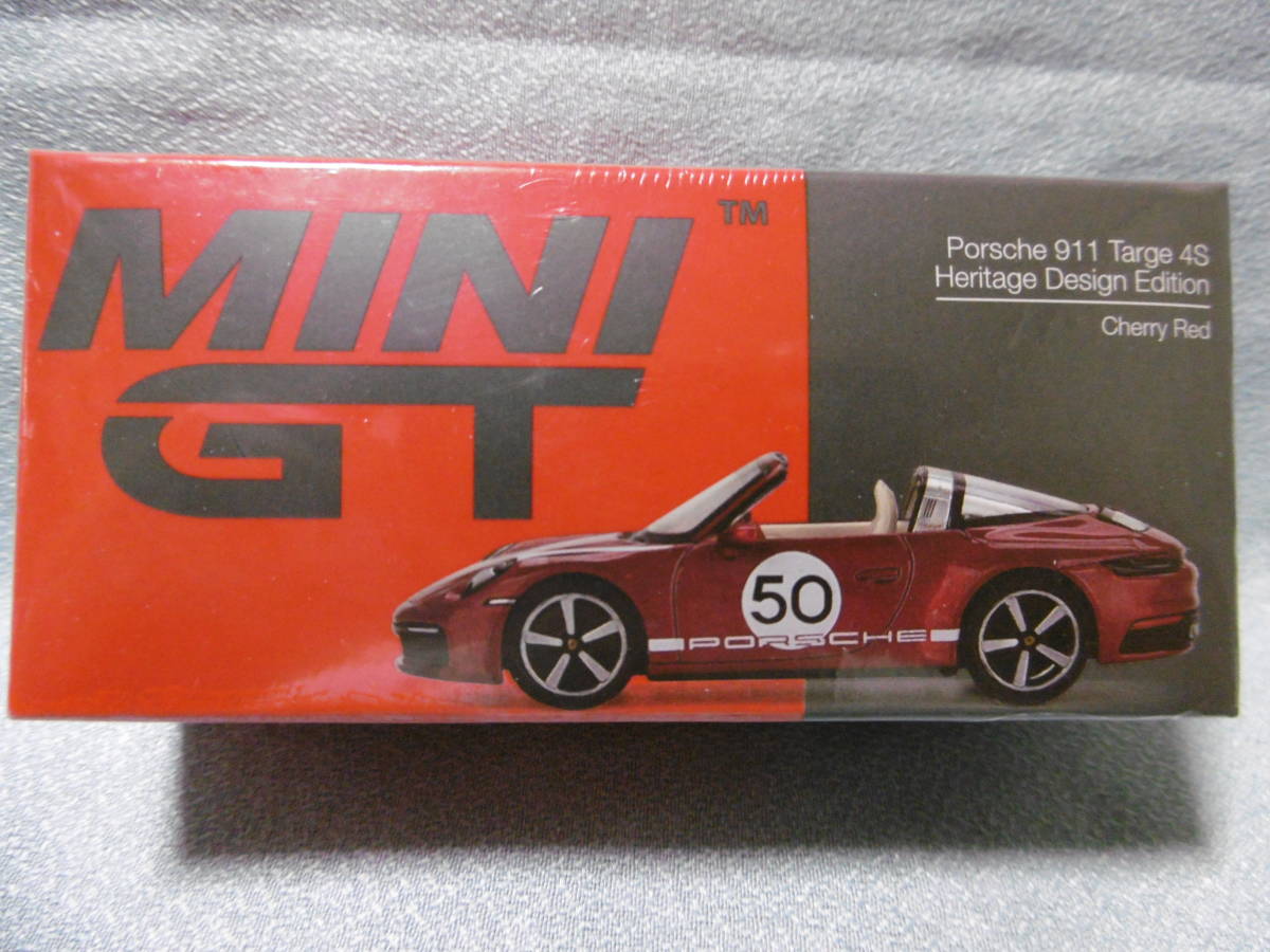 未開封新品 MINI GT 461 Porsche 911 Targe 4S Heritage Design Edition Cherry Red_画像1