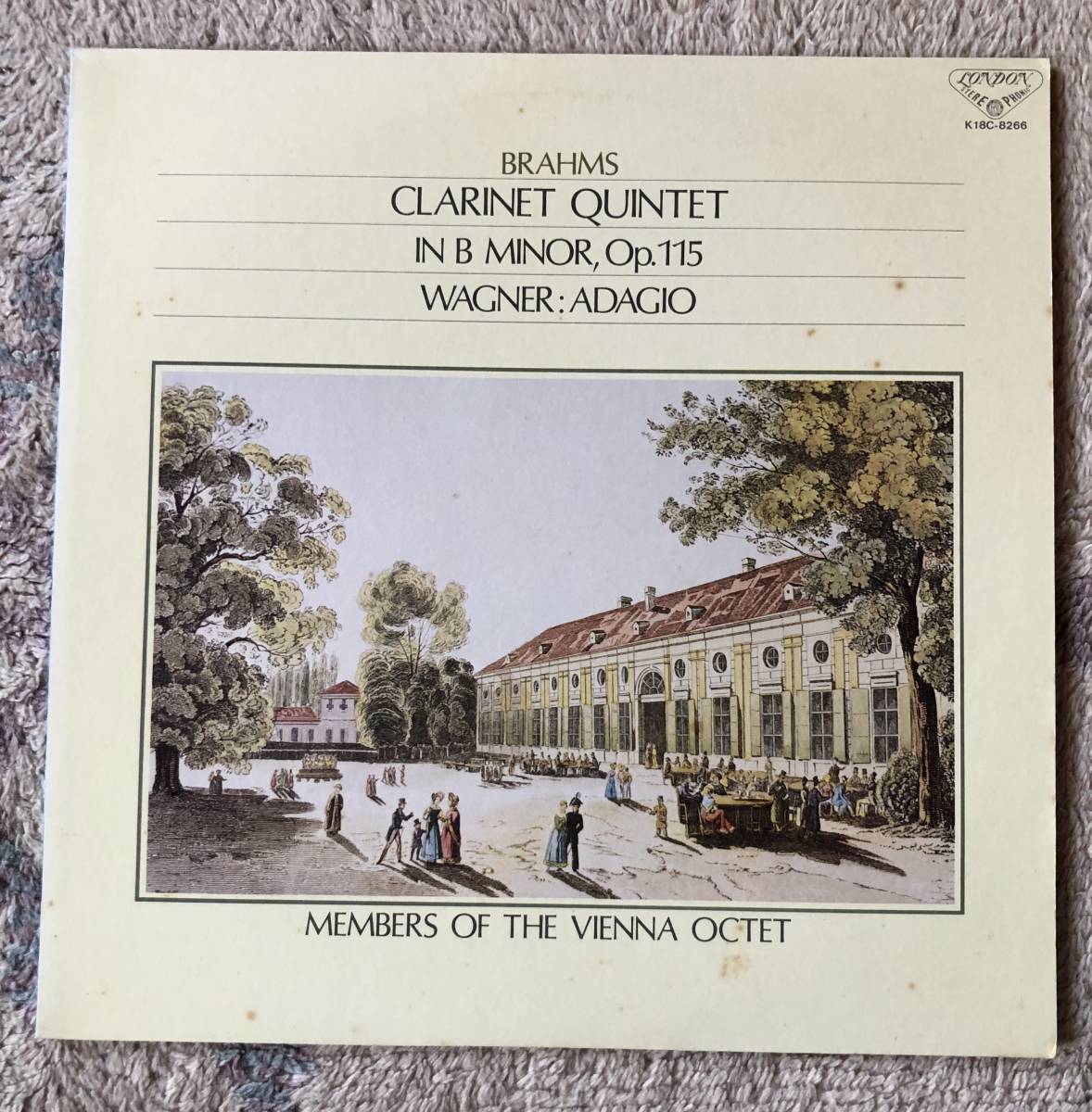 LP-Apr / London / ウィーン八重奏団員 / ブラームス_クラリネット五重奏曲 Op.115、ワーグナー_Clarinetと弦楽五重奏のためのアダージョ_画像1