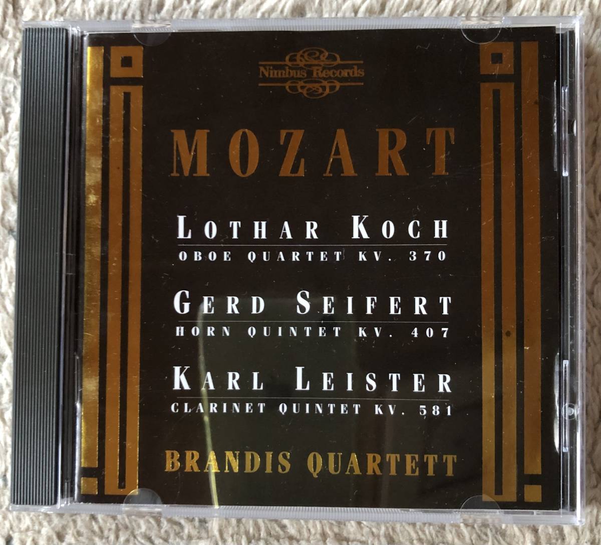 CD-Apr / 英 Nimbus / Leister (clarinet) Koch (oboe) Seifert (horn), Brandis Quartett / MOZART_Clarinet Quintet KV581 etc 他　 