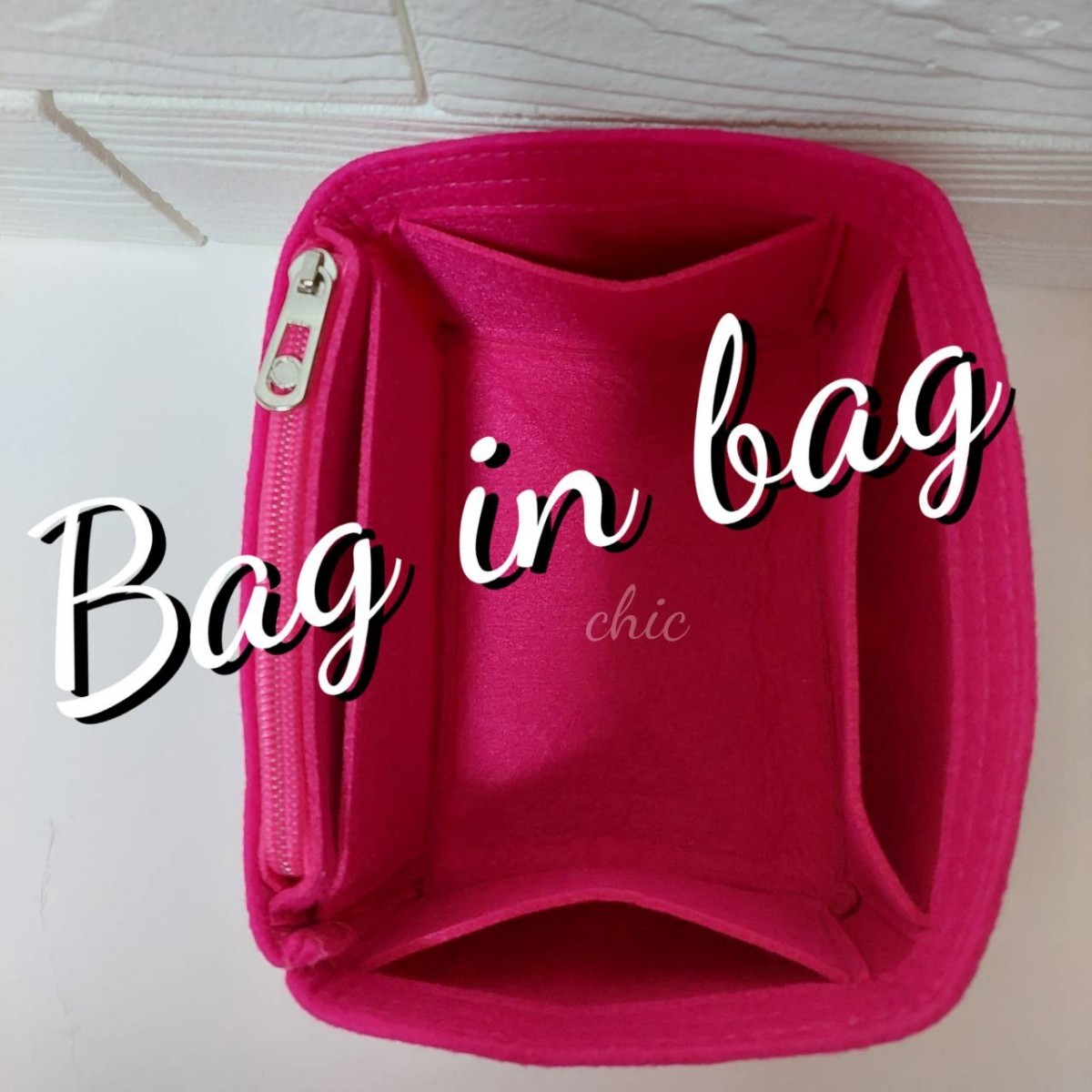 ピコタン18PM用　バッグインバッグ ★季節限定カラー ローズピンク色 ★丈夫なフチ3本縫い ★スピーディーな発送 ★インナーバッグ 軽量
