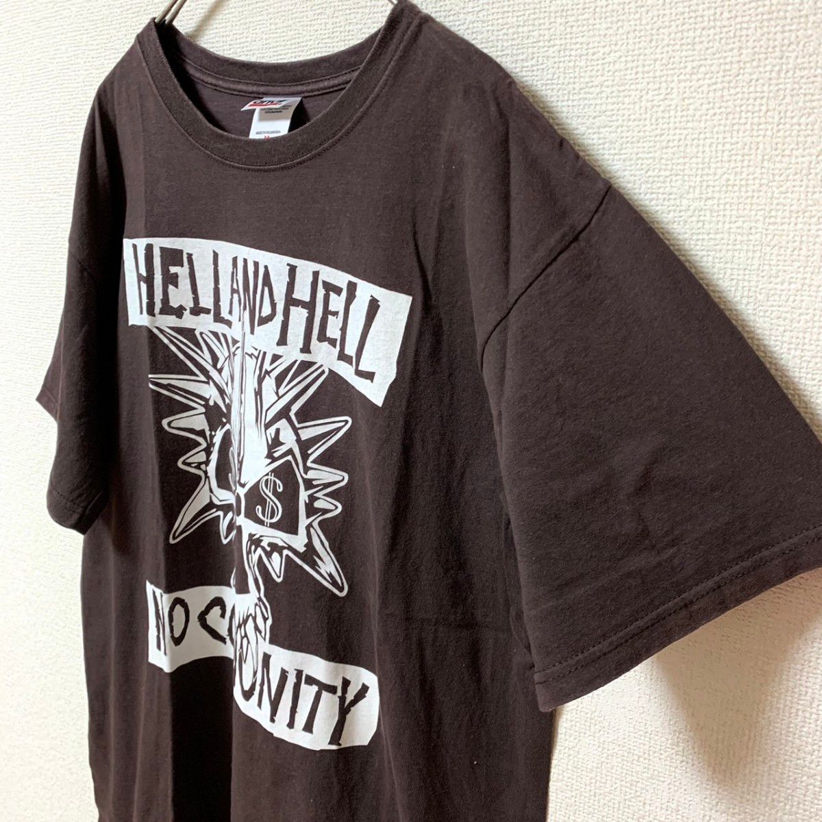 US古着 anvil アンビル 半袖Tシャツ バンドT ヘルアンドヘル プリント