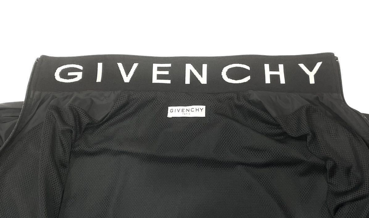 美品 国内正規品 GIVENCHY ジバンシィ ナイロン ジャケット BM00KQ109A 襟ロゴ メンズ サイズ48 (Mサイズ相当) ブラック  ジバンシー