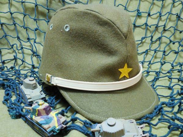 日本軍日本陸軍☆官給略帽【59㌢後期型】-鉄帽雑嚢